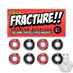 Fracture Abec 5 Red/Black Premium Bearings