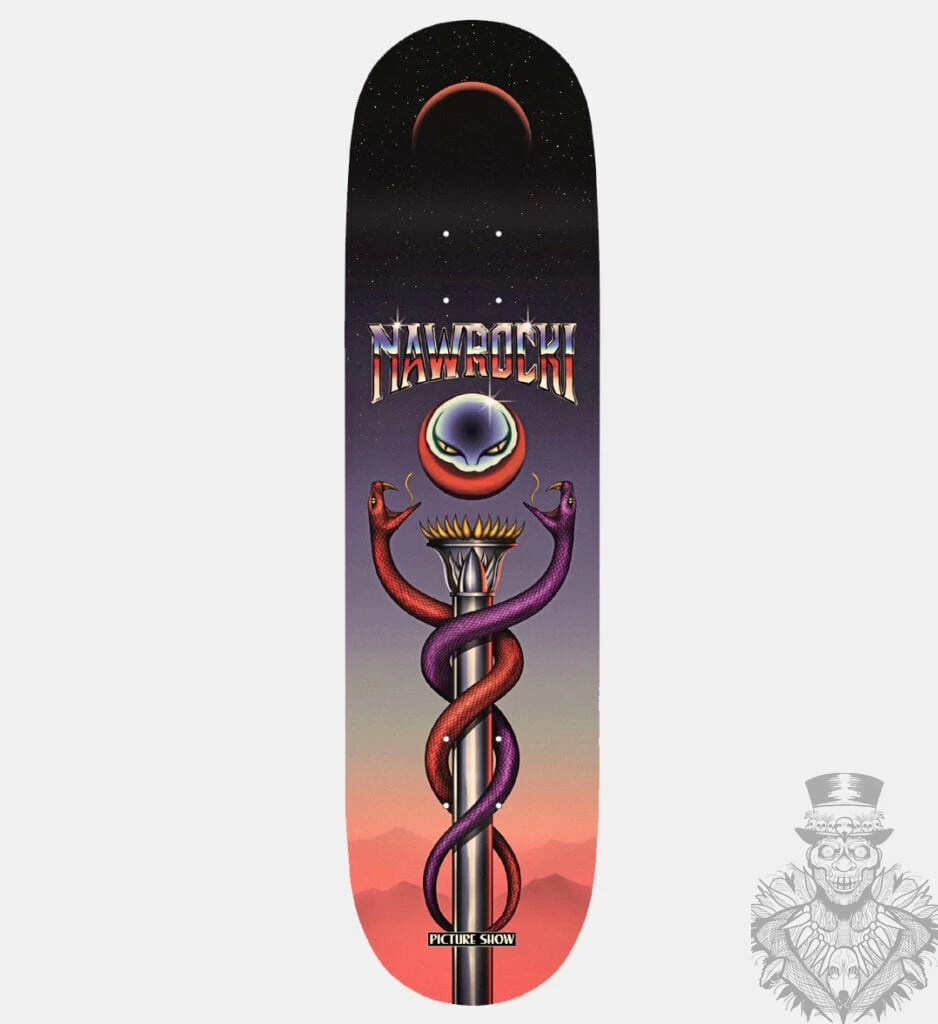 Picture Show Nawrocki Caduceus Skateboard Deck 8.25″ 3 Picture Show Nawrocki Caduceus Skateboard Deck 8.25″