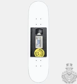 Picture Show Cassette Skateboard Deck White 8.25″