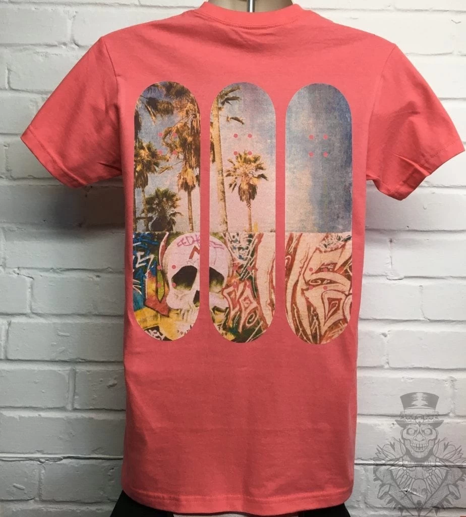 Sk8 Or Die Venice Decks Coral T-shirt 3 Sk8 Or Die Venice Decks Coral T-shirt