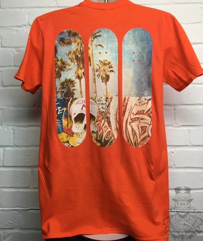 Sk8 Or Die Venice Decks Orange T-shirt 3 Sk8 Or Die Venice Decks Orange T-shirt