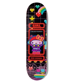 Girl X Sanrio Carroll Kawaii Arcade Skateboard Deck 8.375 IN